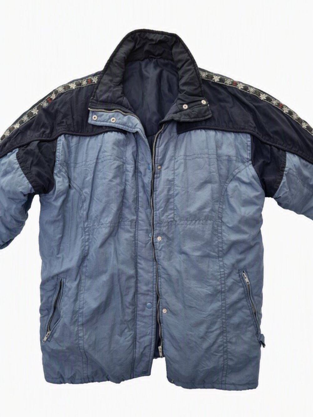 Women’s Blue Vintage Winter Jacket – Size 2XL